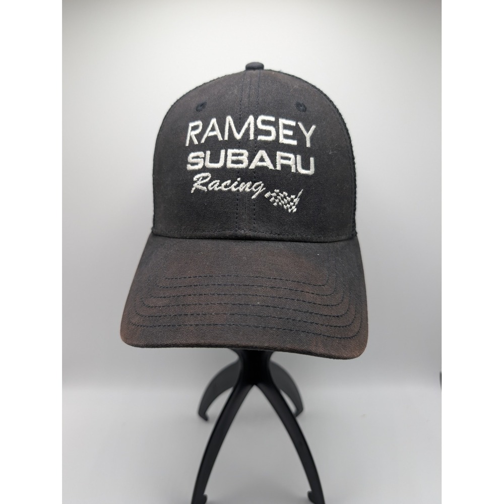 The North Face Ramsey Subaru Racing Trucker Hat Black Mesh Snapback Cap